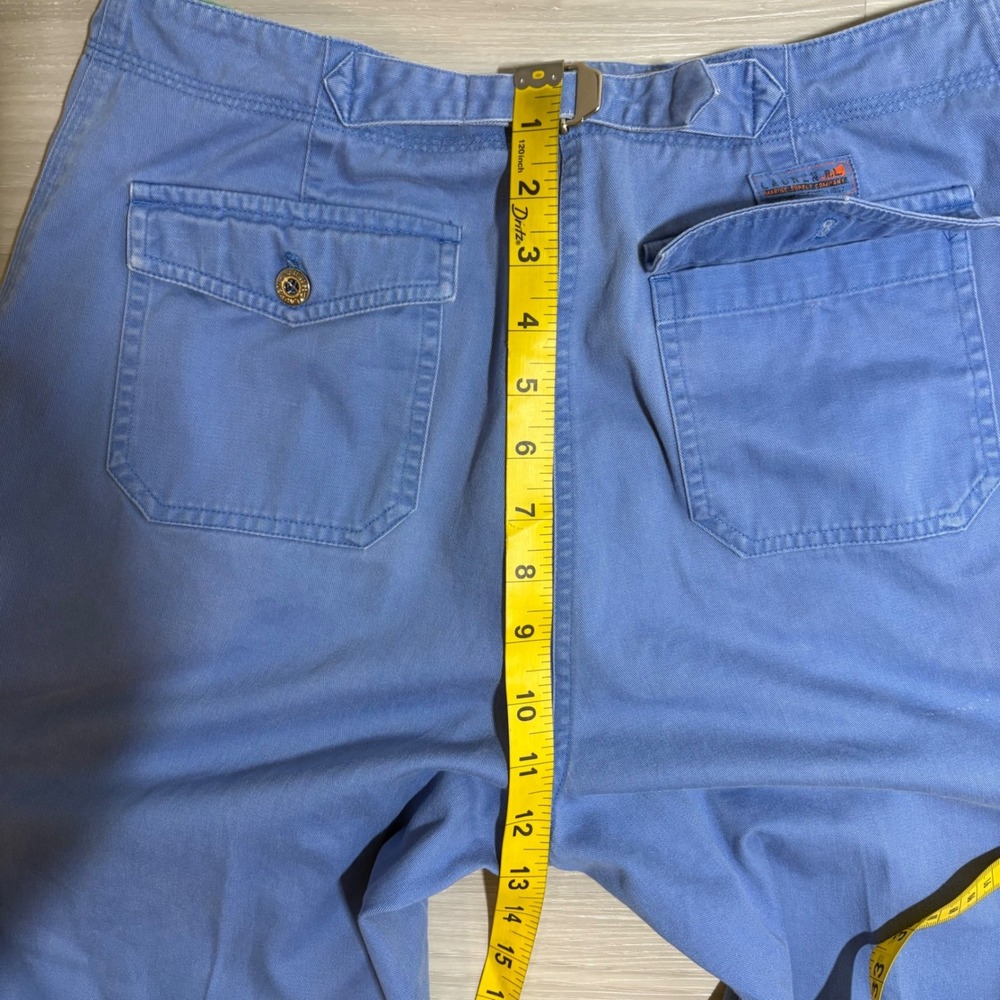 Lauren Ralph Lauren Pant Women Blue Cotton Twill Straight Leg Patch Pocket Siz 8 - Picture 11 of 16